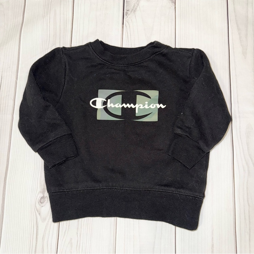 Black Champion Logo Crewneck - size 2T